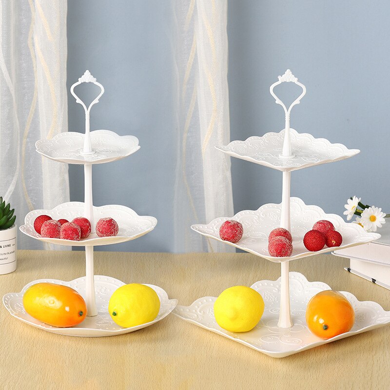 European-style Three-tier Cake Stand, Three-tier Fruit Tray, Afternoon Tea, Dessert Tray, Cake Tray