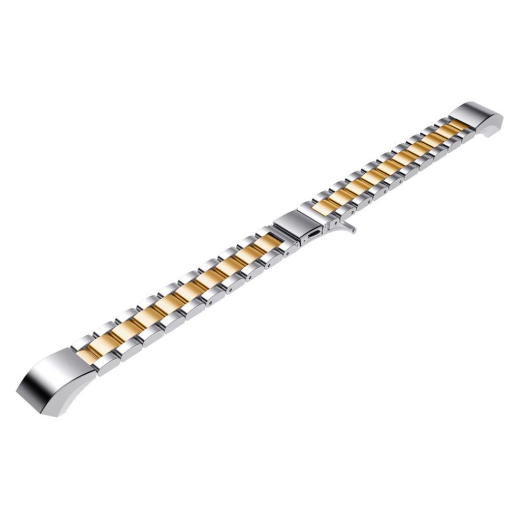 Correa de acero inoxidable para Fitbit, repuesto de pulsera de Alta HR para fitbit, correas altas, accesorios para pulseras: Middle gold