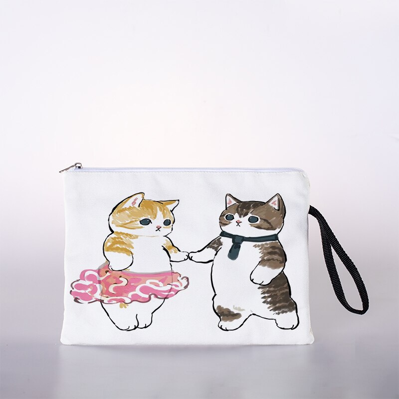 Öl malerei katze drucken kosmetik tasche, frauen kosmetik tasche, mädchen kosmetik tasche, weibliche Toilettenartikel lagerung tasche: 6