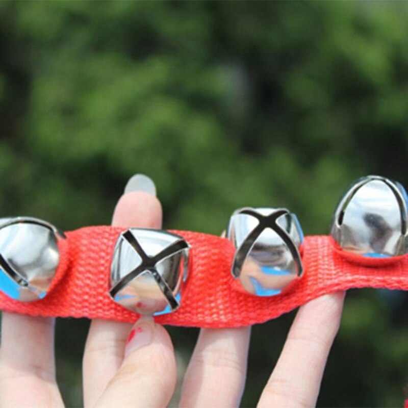 Bande poignet cloche Bracelet Jingle musique cheville cloche rythme jouet Percussion fête pour noël école enfants (rouge et vert)