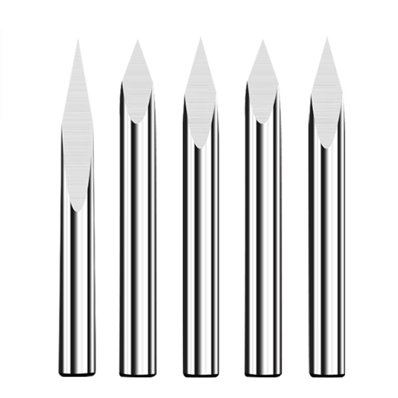 10 Uds broca de grabado CNC brocas de grabado piramidal de 3 bordes vástago de 3.175mm 20-90D fresa de extremo de carburo fresa de broca enrutadora CNC