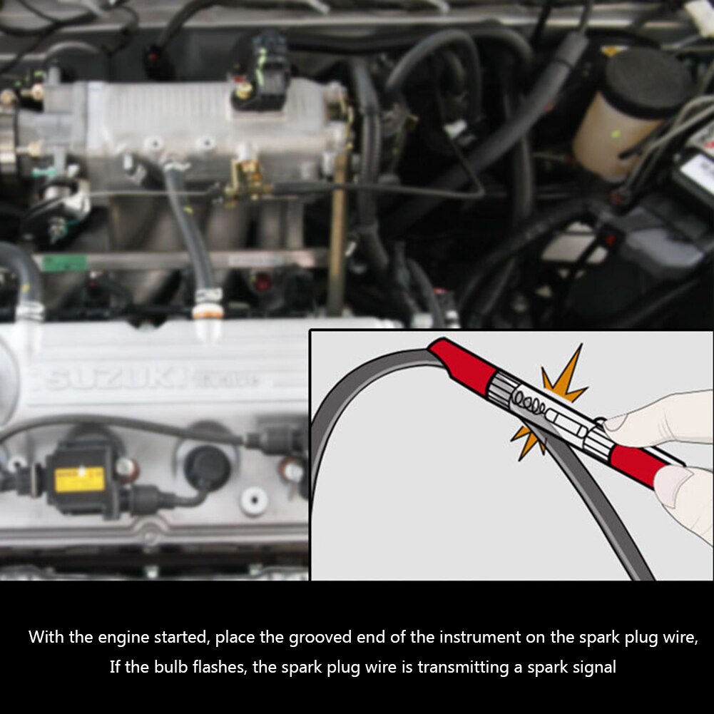 Car Ignition Tester Automotive Spark Indicator Portable Plugs Wires Coils Diagnostic Pen Car Repair Tool