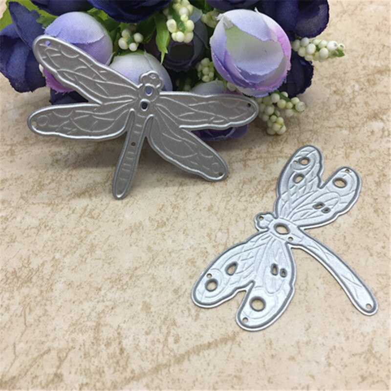 2pcs Dragonfly Metal Cutting Dies for Scrapbooking DIY Photo Album Card Paper Card Making Stencil Decoration Die Cutting Templat