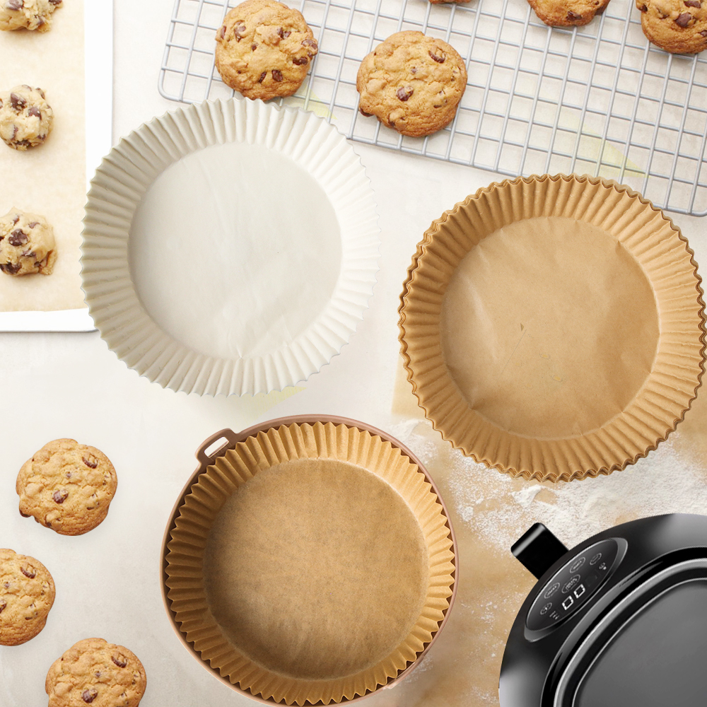 30/50PCS Paper Tray for Air Fryer Baking Silicone Oil Paper Tray Food Grade Greaseproof Oven Food Blotting Paper Baking Tool