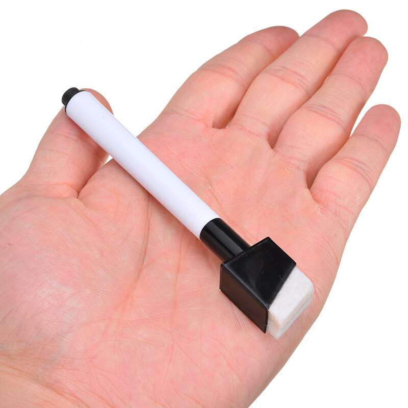 12 Stuks Magnetische Zwarte Kleur Whiteboard Marker Pennen Uitwisbare Droog Vegen Markers Student Kinderen Tekening Pen