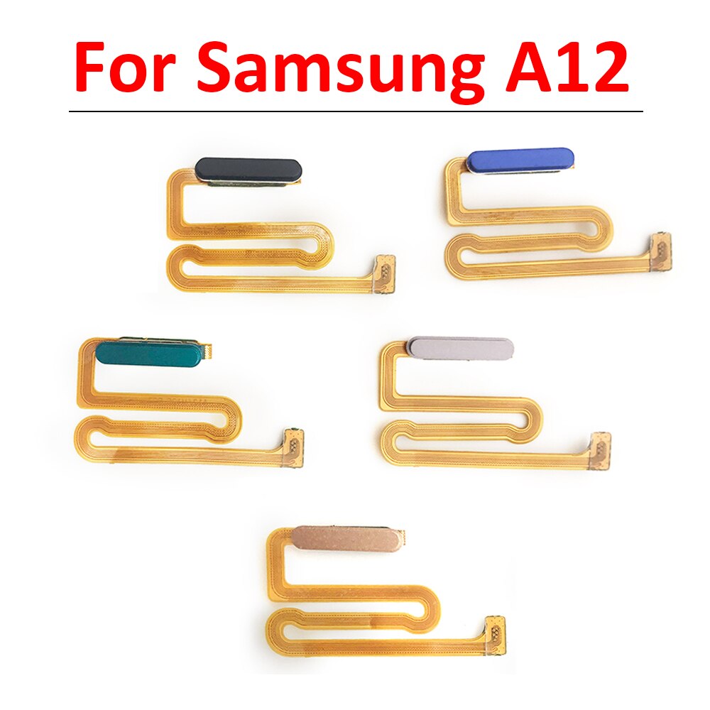 Home Button Return Key Voor Samsung Galaxy A12 A125 A125F Vingerafdruk Sensor Flex Kabel Met Power On Off Flex kabel