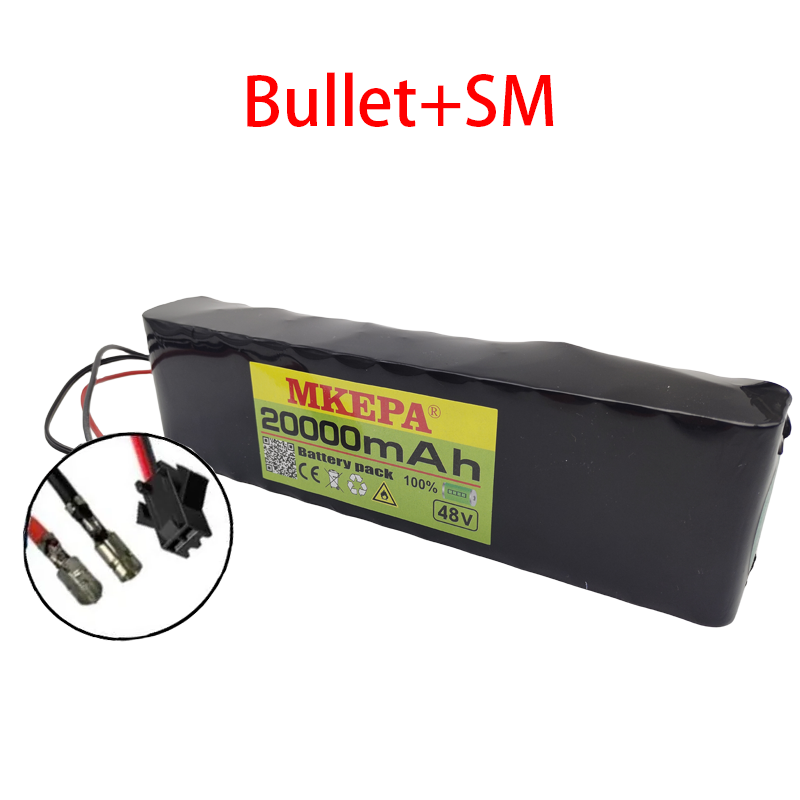 13S2P 48V 20Ah Electric Scooter Battery Pack 18650 Lithium Ion Battery 1000w Electric Scooter E-bike Conversion Kit BMS +Charger: SKY BLUE