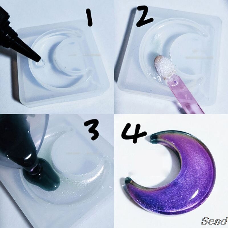 5 couleurs résine magique caméléons Pigment miroir arc-en-ciel Colorant résine époxy Colorant T4MD