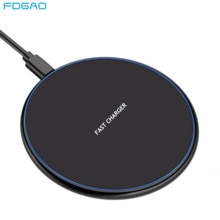 FDGAO Qi Wireless Charger Pad USB-C 15W Fast Charging for Samsung S20 S10 S9 Note 10 20 iPhone 12 Mini 11 Pro Xs Max XR X 8 Plus