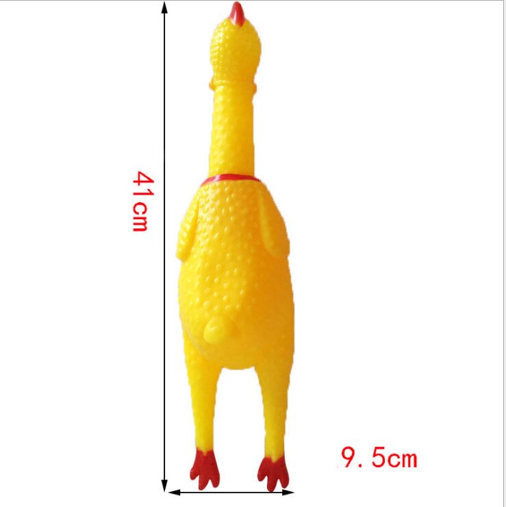 Kæledyrslegetøj stor medium lille sjov skrigende kylling sjov tricky udluftning kylling kæledyrslegetøj skrigende knirkende hundeforsyninger: 41cm