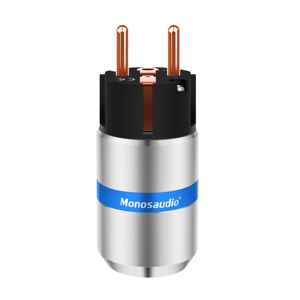 E106/F106 Pure Copper EU Plug Type Schuko Power Plug 99.998% Pure Copper Schuko Power Connector HI FI Power Cable: E106
