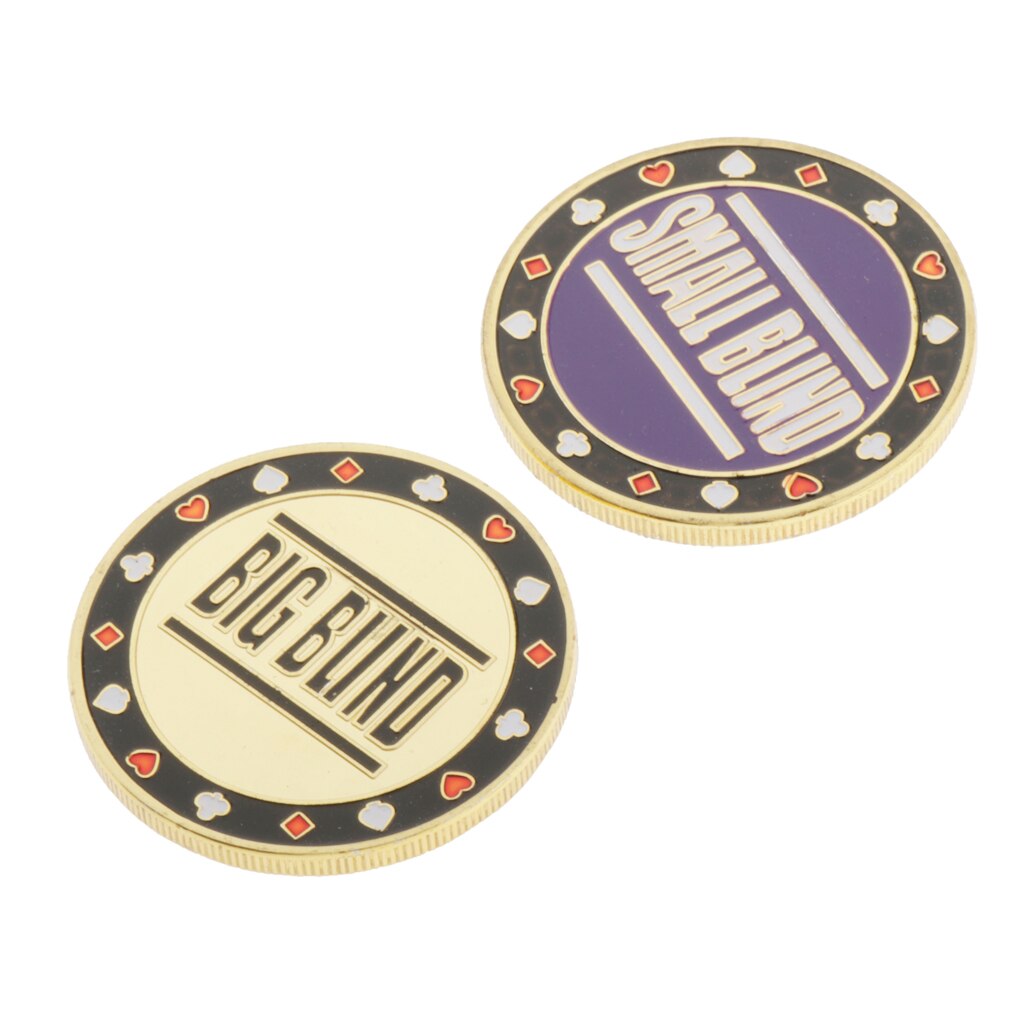 2 st metall poker dealer marker blind texas holdem casino blackjack spel