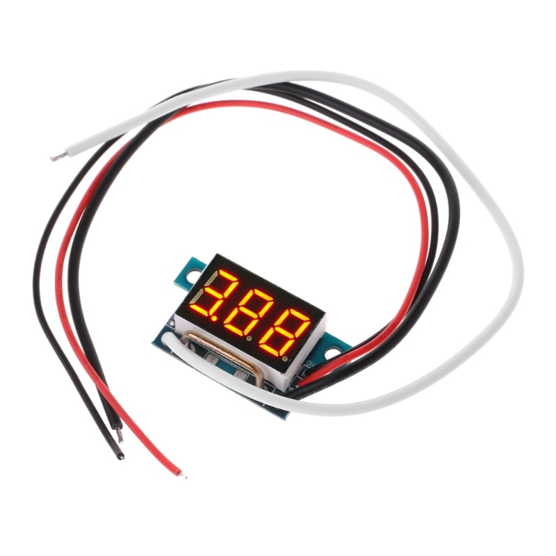 Dc0-10a digitale led-ampèremeter, stroompaneelmeter, 0.36in modules met omgekeerde beveiliging, 4 kleuren blauw, rood, geel, groen