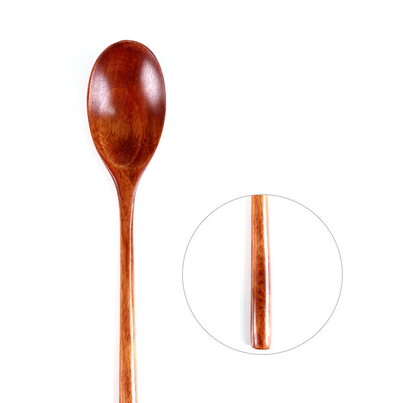 Natual Wooden Spoon Kitchen Cooking Utensils Japanese Style Soup Teaspoon Catering Cuchara De Madera Creativa: A-23.5 cm x 4 cm