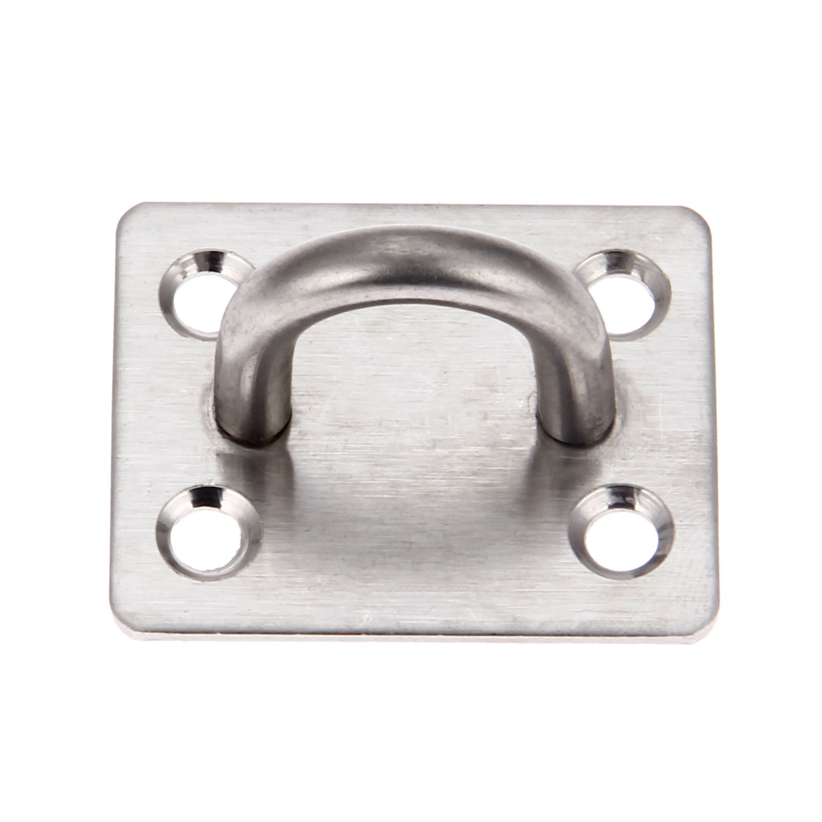 Plafond Gemonteerde Haak Stianless Staal Hanger U-vorm Ring Top Base Haning Fan/Kroonluchter/Plant Decor Black/Zilver Muur Hook Hold: Silver M no screw