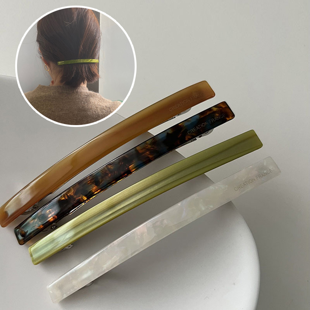 Version coréenne du fruit rafraîchissant vert perle blanc mot clip printemps pince à cheveux queue de cheval clip cheveux courts demi cheveux mince clip