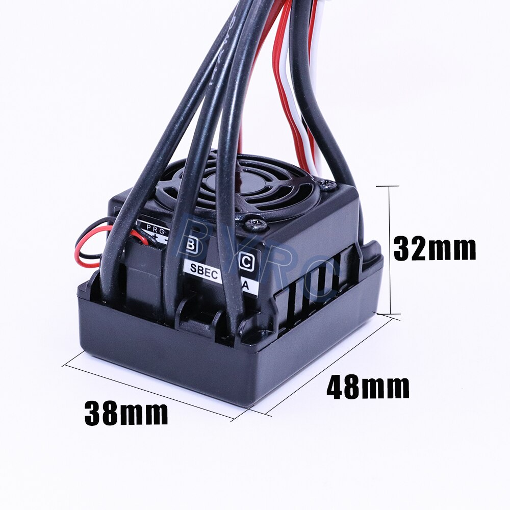 HOBBYWING Waterproof 50A RTR Brushless ESC Speed Controller WP-10BL50-RTR Programmable Fit 2-3S Lipo Pack for 1/10 RC Car