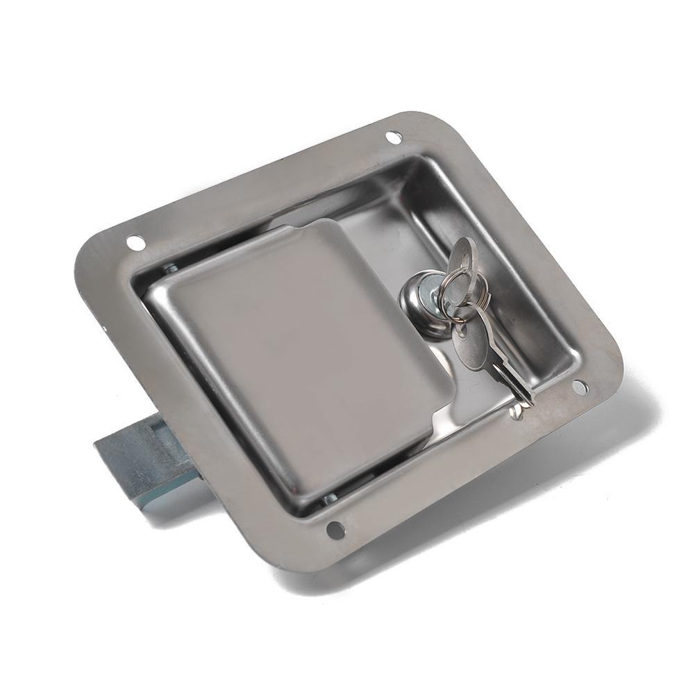 Stainless Steel Paddle Latch with Keys for Caravan Trailer Truck Tool Box Door Lock Car Accessories Auto Replacement Accessories