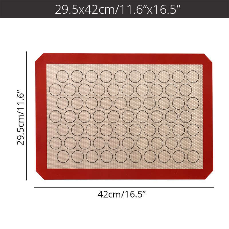 Silicone Macaron Baking Mat, Patisserie outils accessoires, Baking tools for cakes, grade nonstick: Chocolate