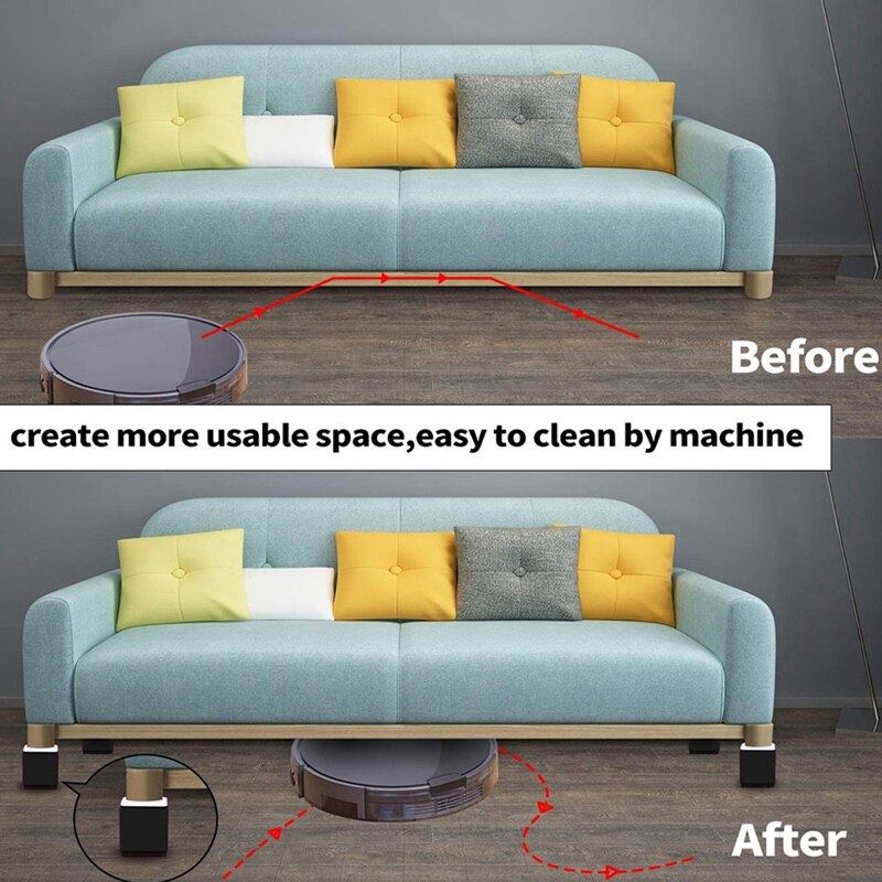 Bed Riser - Solid Steel Bed or Furniture Post, Creates an Additional 2 Inch of Height or Storage