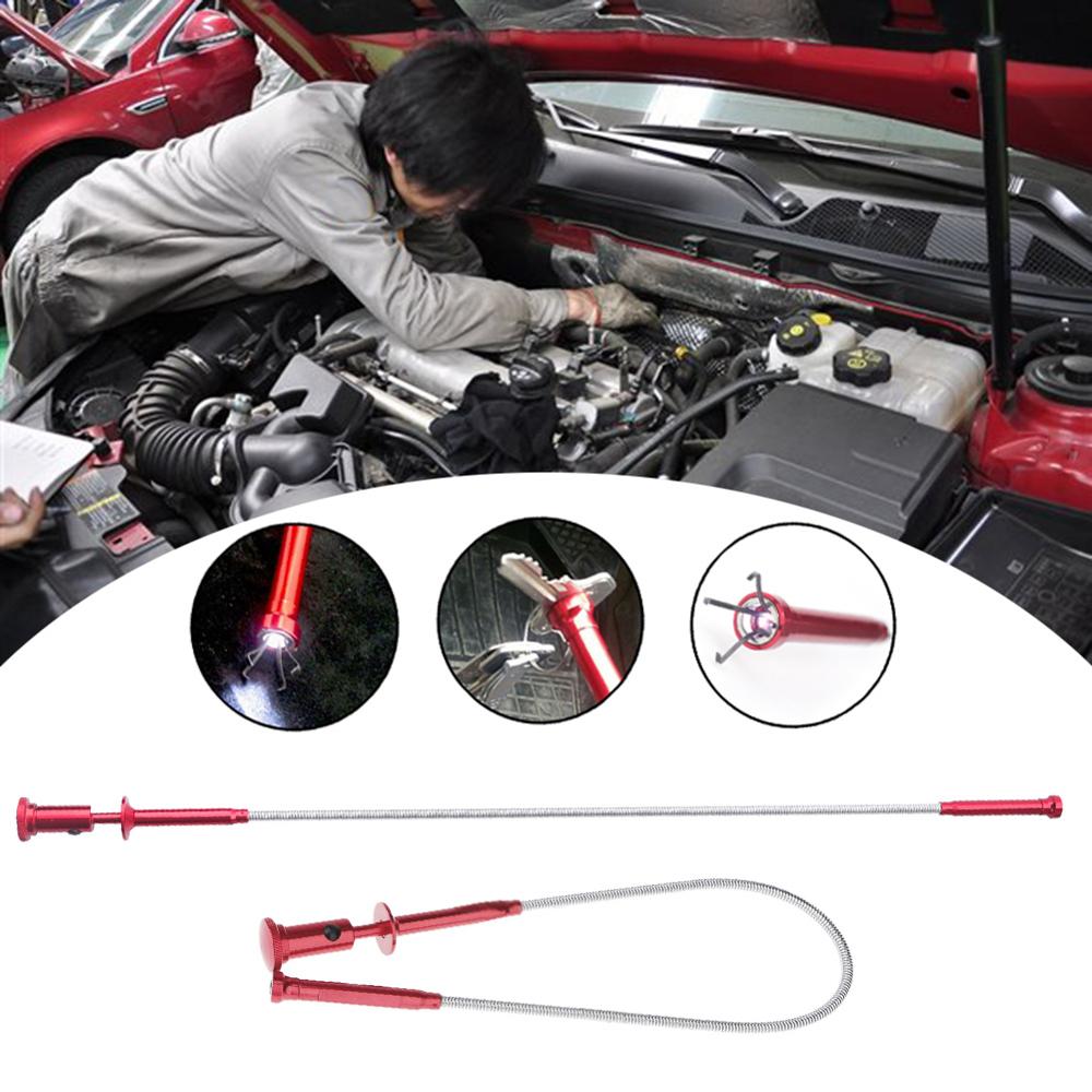 Car Retractable Magnetic Suction Magnet Hand Tools Flexible Magnetic Claws Pick Up Tool Magnet Long Reach Spring Grip Grabber