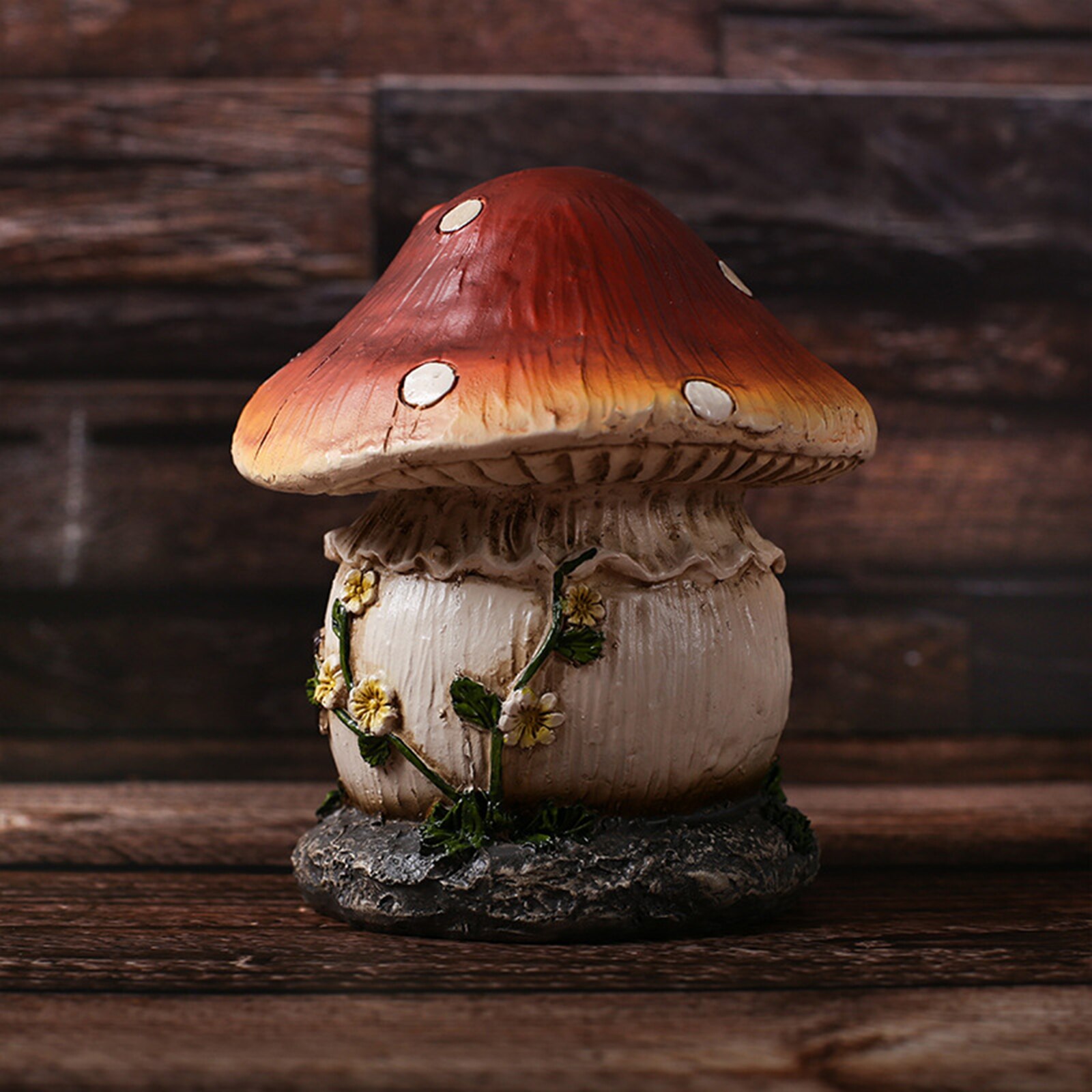 Vivid Garden Decor Mushroom Pathway Ornament Gnome House Gardeners