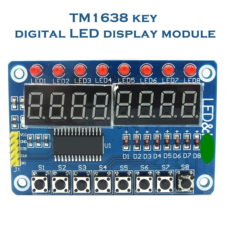 TM1638 Sleutel Display Module Voor Avr 8-Bit Digitale Led Buis 8-Bit Wavgat