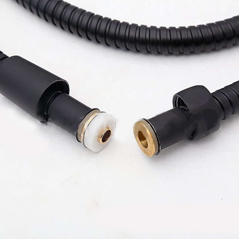 Czarny wąż prysznicowy 150Cm rura prysznicowa ze stali nierdzewnej elastyczny złoty wąż łazienkowy błyszczący