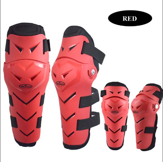 Ginocchiere VEMAR gomitiere + ginocchiere 4 pezzi PP conchiglia ginocchiere Moto ginocchiere motocross antiurto Moto resistente: Rosso