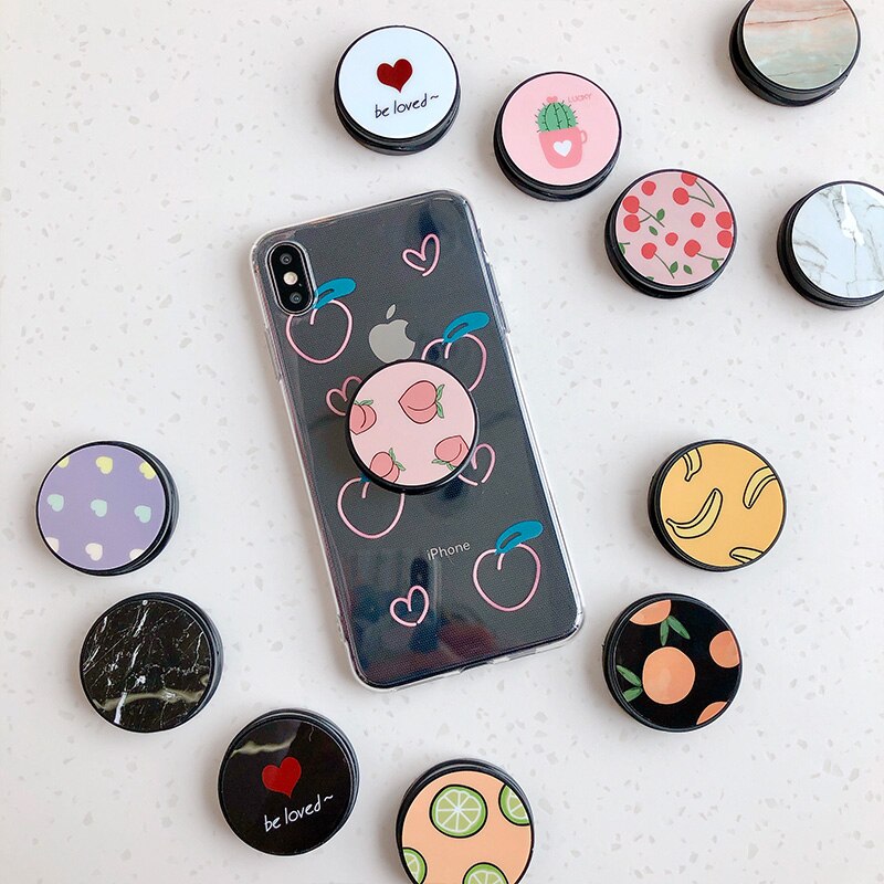 Luxury Love Heart Stars Foldable Phone Stand Holders For Smartphones and Tablets Mobile Phone Universal Finger Ring Holder