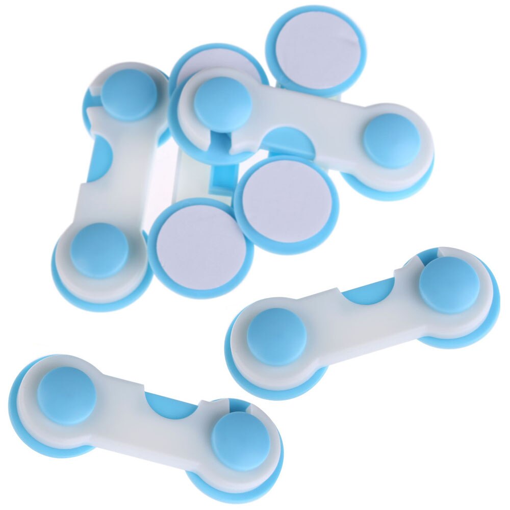 6/10pcs Deur Drawers Kledingkast Nuttig Todder Kids Baby Veiligheid Plastic Lock Blauw Edge & Corner Guards Voor baby Veilig Care Producten