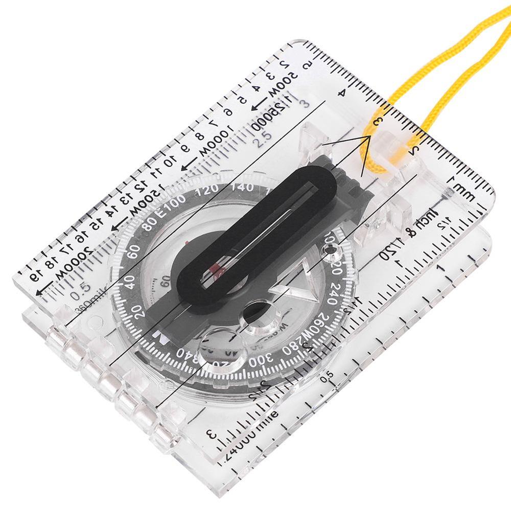 Foldable Multifunctional Map Ruler Scale Compass Outdoor Products Lightweight Portable Outdoor Gadgets