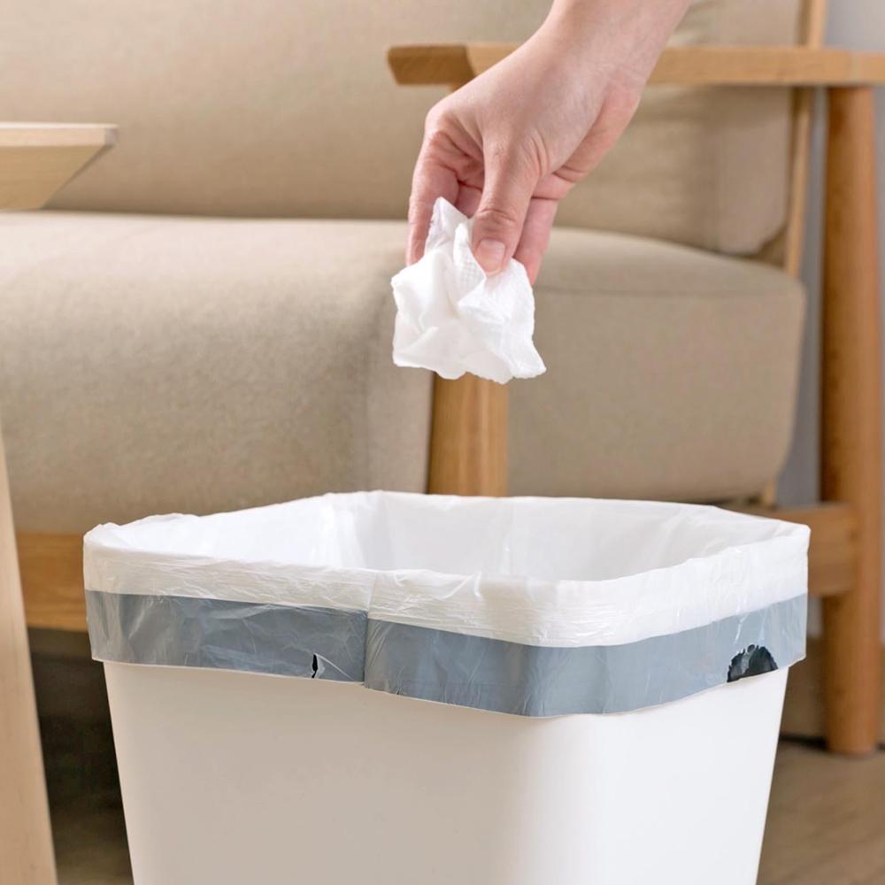 100/60PCS Disposable Garbage Bags Drawstring Kitchen Trash Bag Portable Disposable Household Plastic Bag