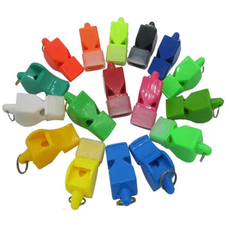 50 Pcs Non-Nucleaire Professionele Scheidsrechter Fluitje Fox Fluitje Plastic Levensreddende Fluitje Speciale Voor Game