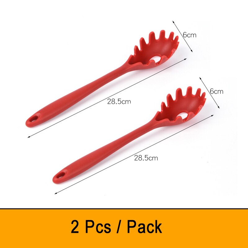 Practical Pasta Scoops 1/2/3/4 pcs Noodle Spoon Nonstick Cooking spoon Colander Noodle Spaghetti Ladle Slot Spoon Kitchen Gadget: 2 Pcs / 1 Pack