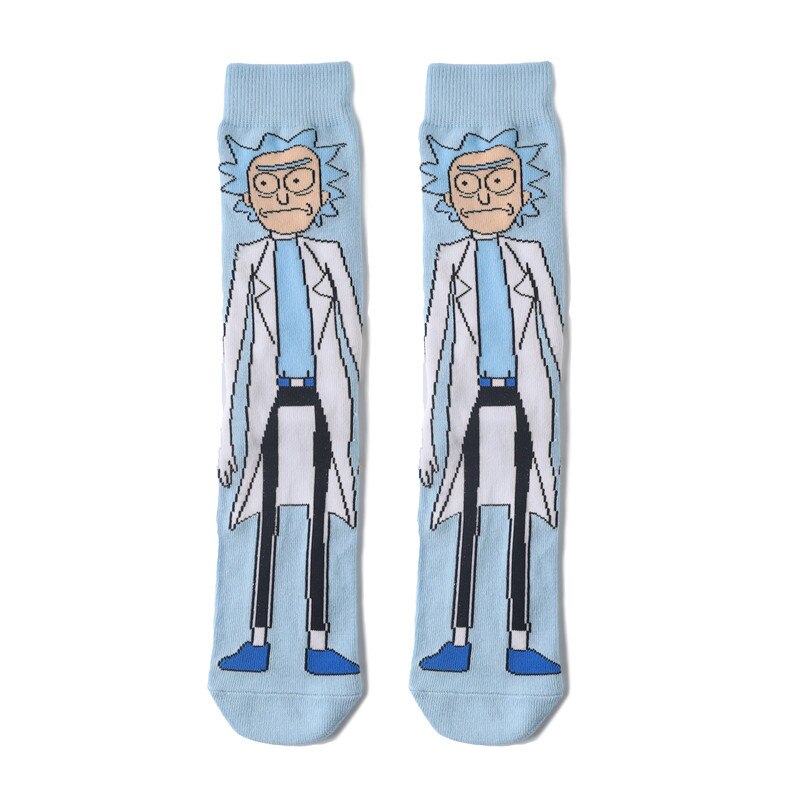 MD256 Mens calcetín de mujer patrón de dibujos animados de Hip hop fresco calcetines Skate divertido calcetines de colores: 10
