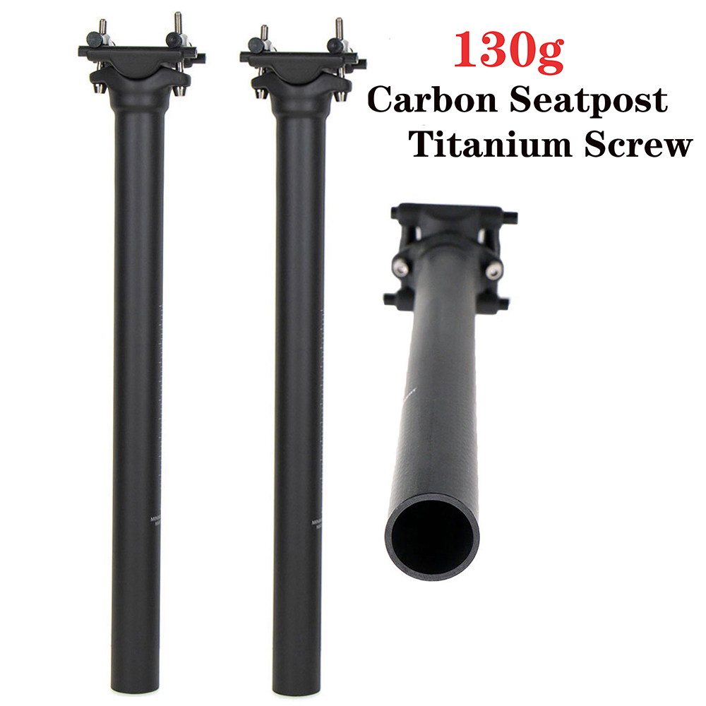 Ultralight Full Carbon Seat Post Road Bike Seat Mountain Bicycle Seatpost UD Black Length 350 / 400mm