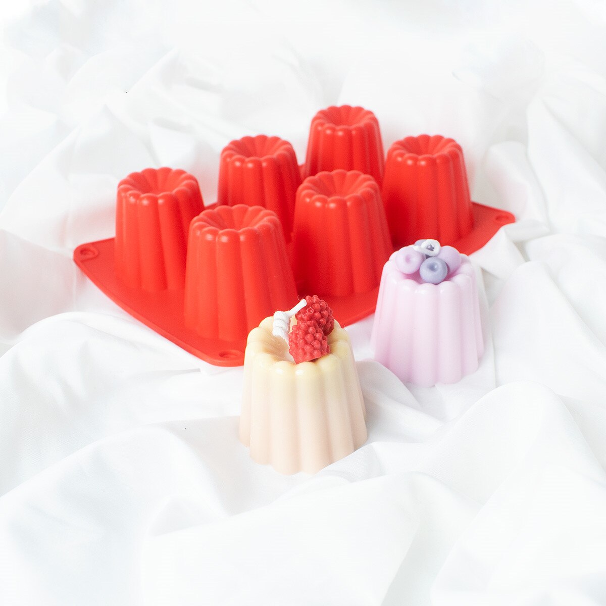 6 Even Pudding Molds DIY Handmade Soap Silicone Mold Baking Mousse Mold Soap Making Supplies Cake Decor