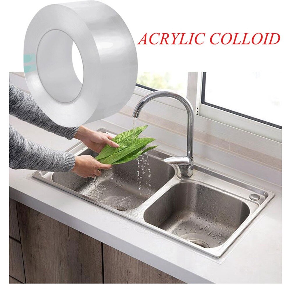 Selbst-klebeband Küche Waschbecken Wasserdichte Mehltau Starke transparent Band Schlecht Badewanne Wc Lücke Streifen Schwimmbad Wasser Dichtung