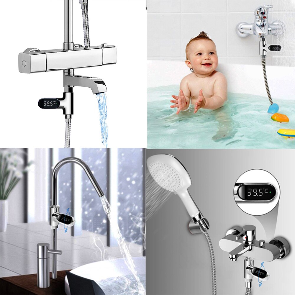 LED Display Water Shower Thermometer Electric Water Temperature Monitor Energy Smart Meter thermometer Bathroom Accessories