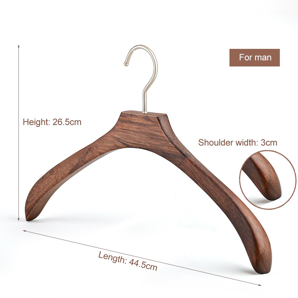 Cintres de vêtements en bois de luxe pour adultes, cintre de costume, organisateur de placard, garde-robe avec large épaule