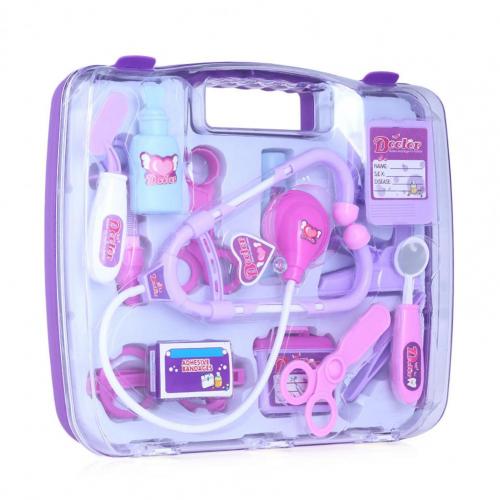 14 Stks/set Medische Kit Simulatie Educatief Model Speelgoed Ziekenhuis Arts Verpleegkundige Pretend Rollenspel Speelgoed Kids Speelgoed Voor Kinderen: Paars