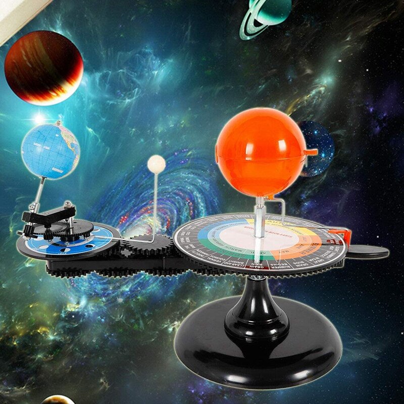 Solsystem klot sol jorden månen orbital planetarium modell undervisningsverktyg utbildning astronomi demo för diy barn leksak