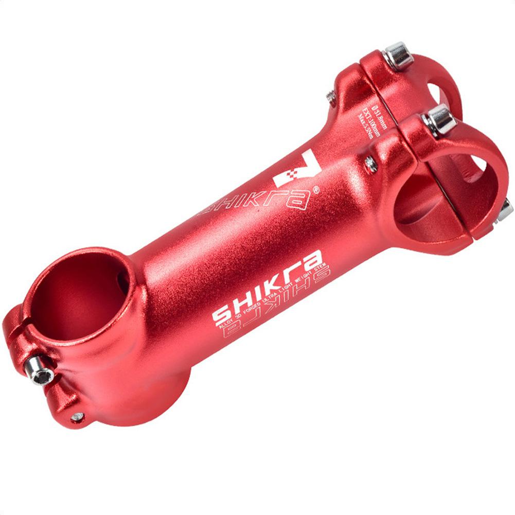 Bike Stem MTB 31.8*45/55/65/70/80/90/100/110mm Short Stem Bicycle part Bike Stem Ultralight Stem: 100MM 7 red white