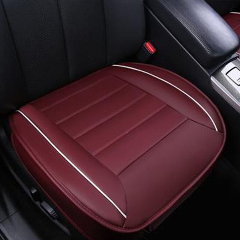 Autostoel all-inclusive auto accessoires PU lederen interieur auto bekleding vier seizoenen universele zitkussen: 1pcs front seat red