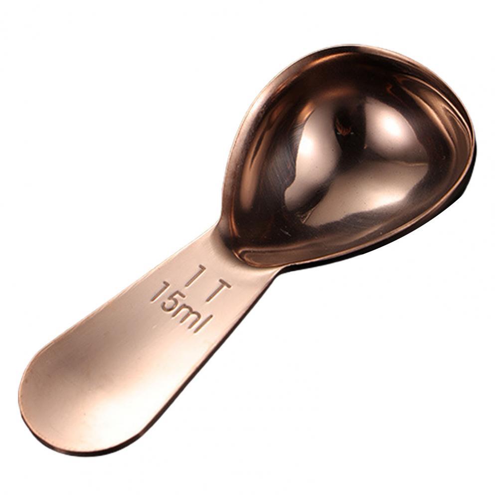 15/30ml Messlöffel Tragbare Edelstahl Sauerei Esslöffel Milchpulver Messlöffel Tee Kaffee Getreide Scoop: S 15ml / Rose Gold