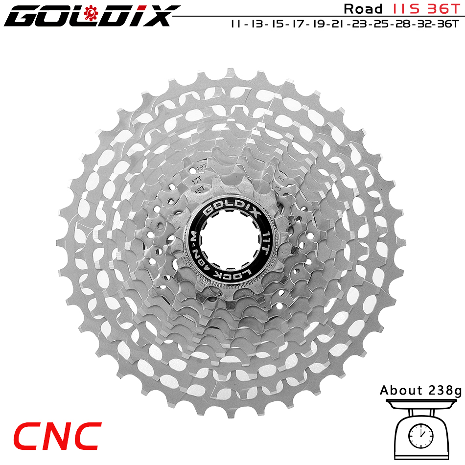 GOLDIX – Cassette de vélo de route CNC ultralégère, 11/12 vitesses k7 11S 12S 28T/32T/34T/36T, pignon pour SHIMANO HG: Bourgogne