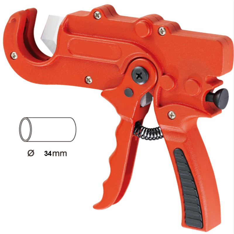 LTZFTL PVC Pipe Cutter 36mm 42mm 64mm Aluminum Alloy Body Ratchet Scissors Tube Cutter PVC/PU/PP/PE Hose Cutting Hand Tools: semi auto cutter