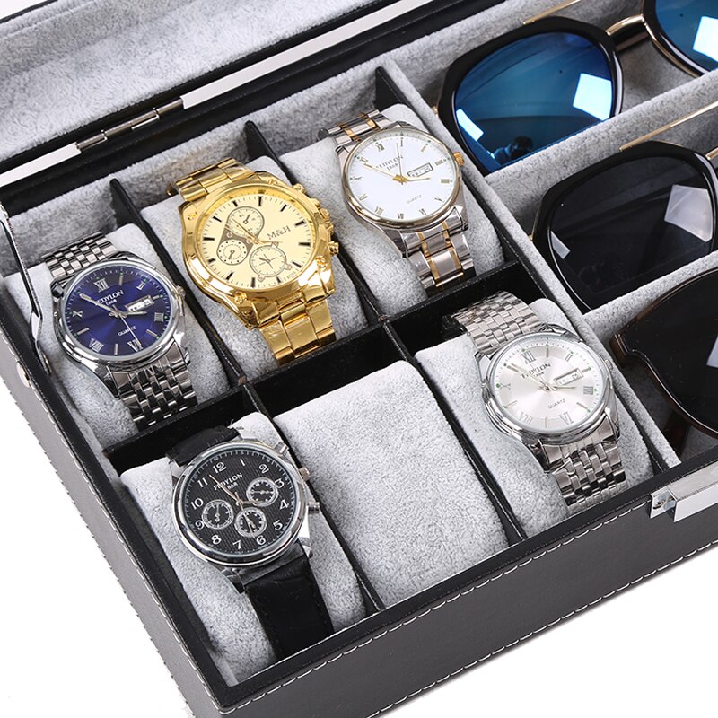 Watch Box Clock Box Watch Case Time Box Jewelry Box Jewellery organizer Jewellery holder for Glasses and Watch Holding