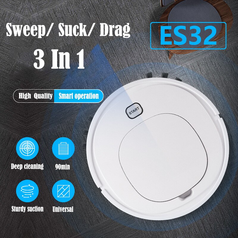 ES32 inteligentny odkurzacz robot wielofunkcyjny 3 w 1 automatyczny akumulator podłogi robot odkurzający na sucho na mokro próżniowe urządzenie robić oczyszczania